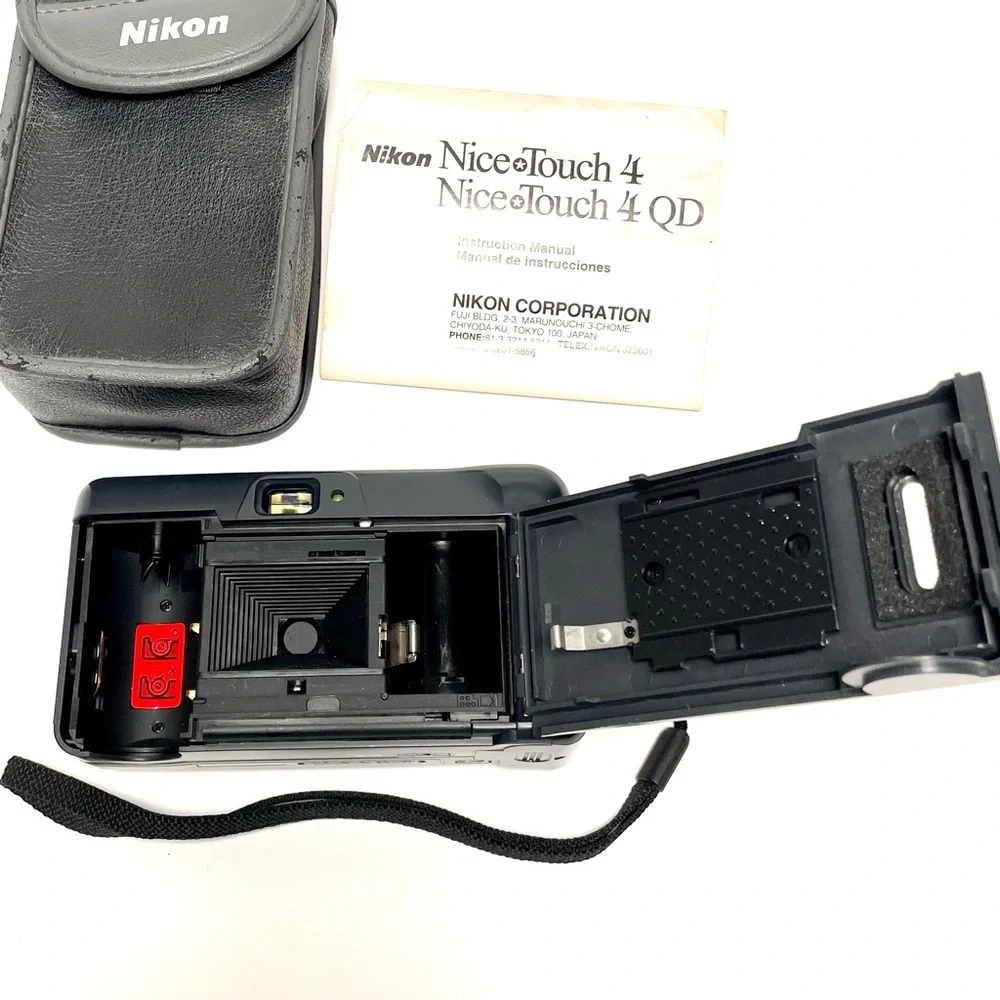 Vintage NIKON Nice Touch 4 Point And Shoot FILM CAMERA Case & Instructions 29mm
